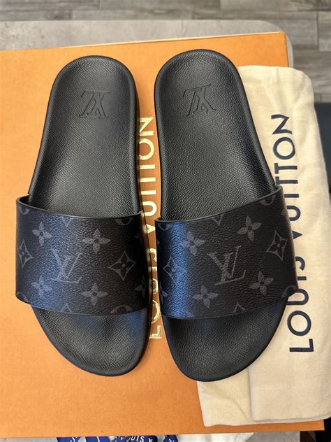 mens louis vuitton slides|louis vuitton waterfront mule slides.